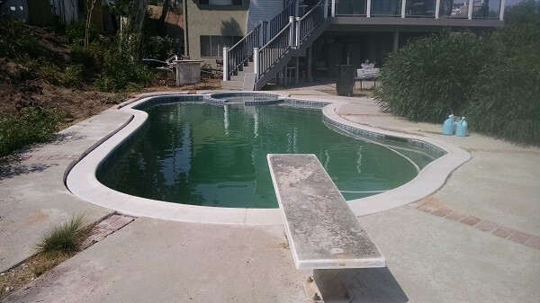 BEfore Cleaning Pool